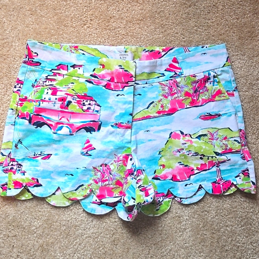 Crown & Ivy (12P) Scalloped Shorts